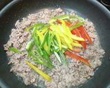 超簡単！挽き肉と春雨の3色ピーマン炒め！作り方6写真
