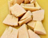 豚肉入りタケノコ土佐煮作り方1写真