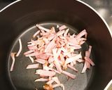 豆苗ベーコンガーリックパスタ作り方1写真