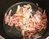 豆苗ベーコンガーリックパスタ作り方2写真