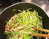 豆苗ベーコンガーリックパスタ作り方4写真