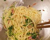 豆苗ベーコンガーリックパスタ作り方5写真