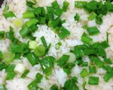 新玉ねぎ葉の長芋リゾット作り方2写真