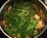 豆苗と豆腐の卵のピリ辛中華スープ作り方4写真