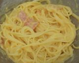 カルボナーラの釜揚げしらすのっけ作り方5写真