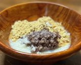 発酵あんこ&甘酒にきな粉をかけたデザート作り方2写真