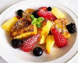 朝食フレンチトースト　お好みフルーツと作り方6写真