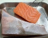 トースターでサーモンとブリのバター蒸し焼作り方1写真