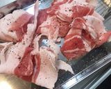 小松菜と豚肉の和風パスタ作り方2写真