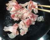小松菜と豚肉の和風パスタ作り方4写真