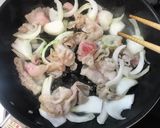 小松菜と豚肉の和風パスタ作り方5写真
