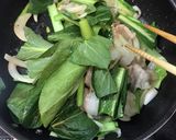 小松菜と豚肉の和風パスタ作り方6写真