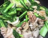 小松菜と豚肉の和風パスタ作り方7写真