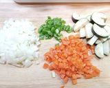 超簡単！茄子のスパイスドライカレーパスタ作り方1写真