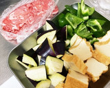 簡単☆豚肉となすとピーマンと厚あげ煮作り方1写真