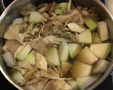 豚バラ肉と冬瓜と舞茸と大葉の煮物作り方3写真