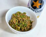 豆豉醬を使う長ネギの青い部分ピリ辛炒め作り方4写真