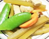 朝採り蕗の 蕗味噌豆腐とサラダ作り方10写真
