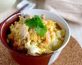 めんつゆで簡単！ふんわり卵の親子丼作り方7写真
