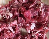 簡単☆牛肉とタケノコの炒め物作り方1写真