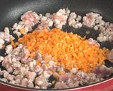 アスパラ菜のそぼろ作り方4写真