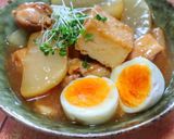 煮込み10分♪鶏大根厚揚げの煮物作り方6写真