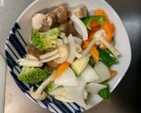 お一人様洋風ミートローフ味豆腐野菜炒め作り方10写真