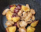 薩摩芋と鶏もも照り焼き♪弁当♪正月明け作り方2写真
