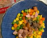 レンジ簡単中華風ミートローフ味炒飯弁当作り方4写真