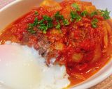 簡単♡松屋のうまトマハンバーグ風作り方7写真