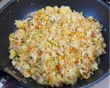 焼き鮭とキャベツの炒飯作り方5写真