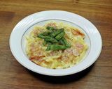 バターアスパラのせカルボナーラうどん作り方8写真