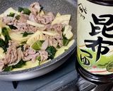 旬☆タケノコと豚肉とわかめの炒め煮作り方5写真