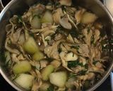 豚バラ肉と冬瓜と舞茸と大葉の煮物作り方4写真