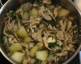 豚バラ肉と冬瓜と舞茸と大葉の煮物作り方4写真