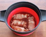 新じゃがで！肉巻きポテトのトマトソース煮作り方5写真