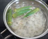 れんこんとおくらの梅おかか和え作り方2写真
