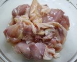 簡単！黒酢生姜焼き　鶏ももブロッコリー作り方2写真