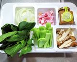 ベーコンとチンゲン菜の豆乳パスタ作り方1写真