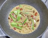 ベーコンとチンゲン菜の豆乳パスタ作り方4写真