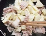 たけのこと豚バラの炒め煮作り方4写真