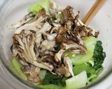 レンジ+トースターまいたけチンゲンごま酢作り方6写真