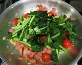 ベーコンと小松菜のバジルパスタ作り方4写真