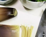 茹でたて筍で☆姫皮のおさしみ♪黄身酢あん作り方2写真