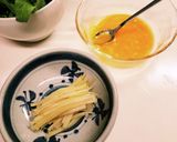茹でたて筍で☆姫皮のおさしみ♪黄身酢あん作り方8写真
