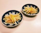 茹でたて筍で☆姫皮のおさしみ♪黄身酢あん作り方9写真