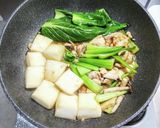 鶏肉とチンゲン菜とハンペンの中華あんかけ作り方7写真