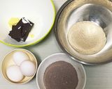 チョコスフレ☆焼き縮み無し湯煎焼きレシピ作り方1写真