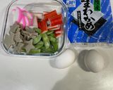 ワカメとカラフル海鮮炒め作り方1写真