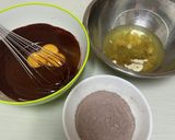 チョコスフレ☆焼き縮み無し湯煎焼きレシピ作り方4写真